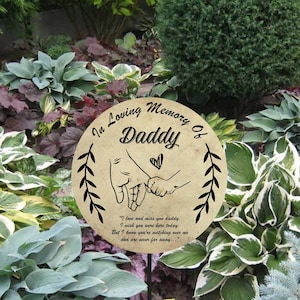 Father Memorial Stake plaque, outdoor grave marker, personalised plaque, in loving memory of Father, Loss of Dad, Father's day memorial image 3