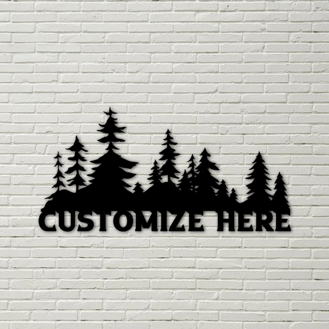 Personalized Forest Sign, Metal Home Decor - Etsy