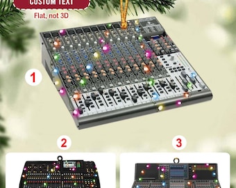 Personalized Audio Engineer 2D Flat Ornament, Sound Engineer Xmas Ornament, Audiophile Ornament Christmas Gift, Christmas Hanging Keepsake