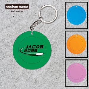 Ultimate Flying Discs 2D Keychain, Ultimate Frisbee Keychain, Ultimate Player Gift, Ultimate Lover Keychain