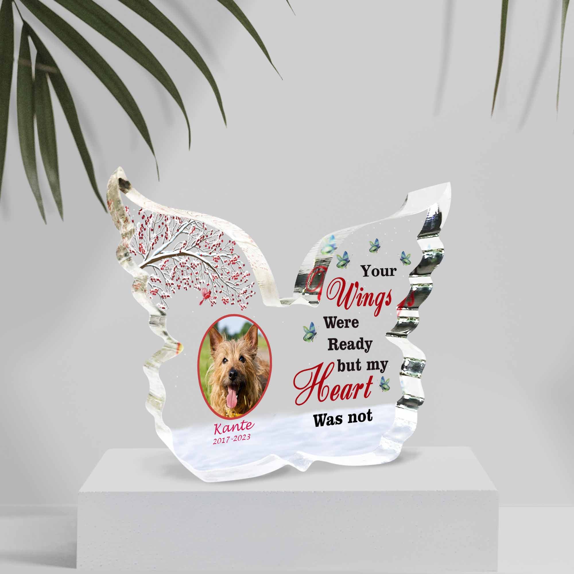 Custom Acrylic Shaped, Personalized Photo Pet Memorial Acrylic Plaque ...