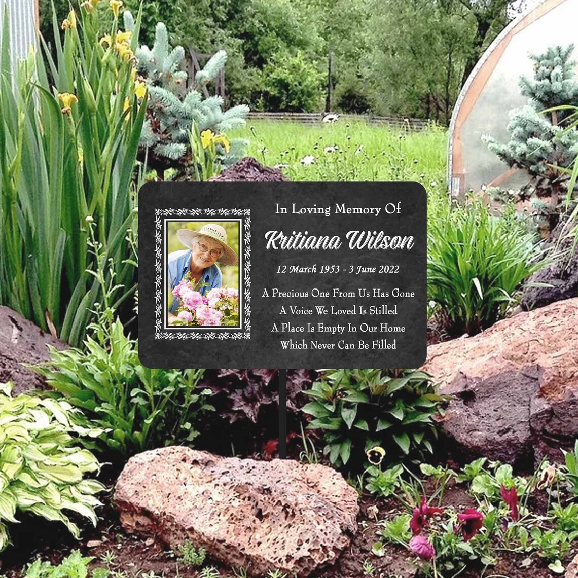 Personalised Memorial Plaque Stake Grave Marker Memorial Etsy