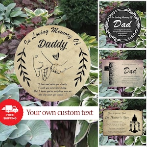 Father Memorial Stake plaque, outdoor grave marker, personalised plaque, in loving memory of Father, Loss of Dad, Father's day memorial image 1