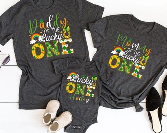Personalized Lucky One Birthday St Patrick's Day Shirt, One Lucky 1st Birthday Outfit, St.Patrick's Day,One Lucky Family Birthday Shirts