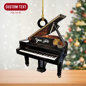 Pianist Christmas Ornament Gift For Piano Player, Personalized Piano Ornament, Piano Lover Ornament Christmas Gift, Piano Player Ornament