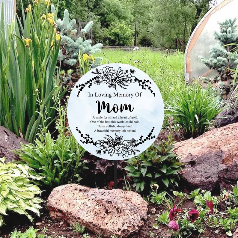 Personalised Mother Memorial Plaque Stake Grave Marker Mom Etsy