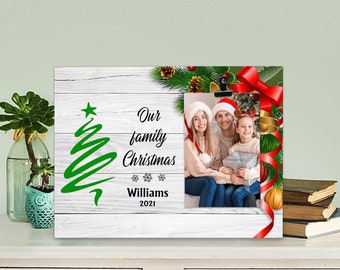 Personalized Christmas Picture Frame,Holiday Christmas Photo Frame,Christmas picture frame, Family Christmas Gift, Christmas Gift for Parent