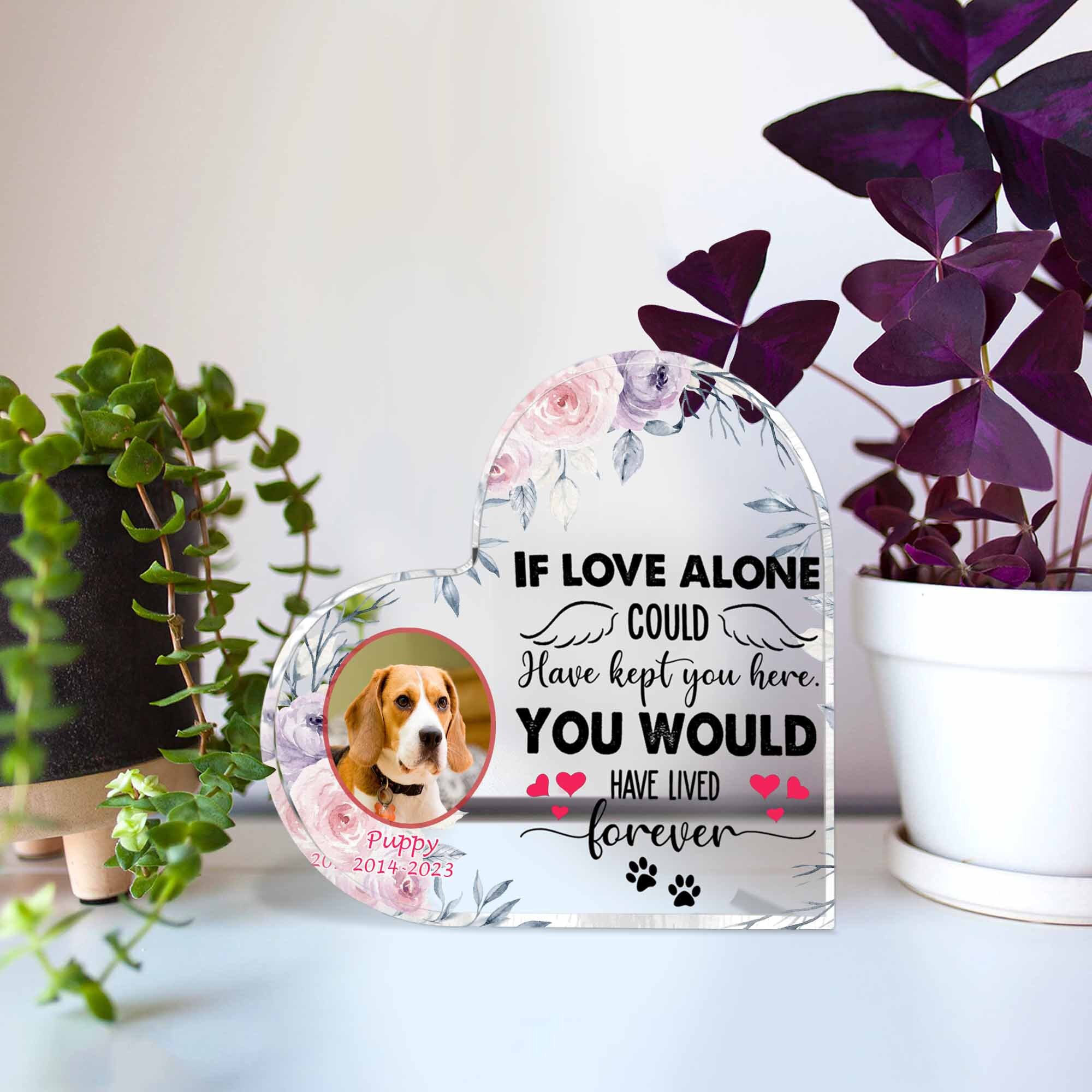 Custom Acrylic Shaped, Personalized Photo Pet Memorial Acrylic Plaque ...