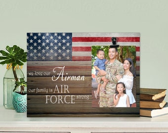 Marco de fotos militar, familia militar, regalo para esposa militar, amamos a nuestro soldado, regalo militar personalizado, regalo para familia militar, marco militar