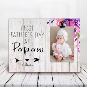 Erster Vatertag Als Papa Geschenk Von Enkelkindern Bilderrahmen Opa Geschenk Personalisierter Opa Geschenk 5x7 Bilderrahmen