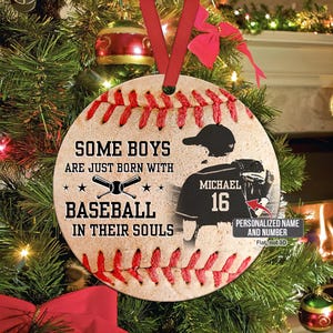 Personalisierter Baseball Einige Jungen sind gerade mit Baseball in ihren Seelen, Baseballspieler-Verzierung, Baseball-Verzierung geboren