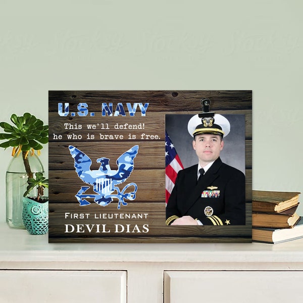 Us Navy Custom Frame Etsy