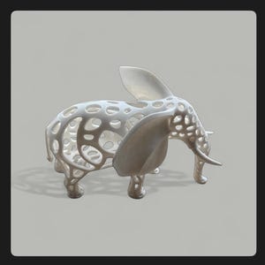 3D printed elephant sculpture decoration