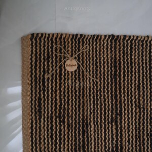 Tie-Dye Jute Area Rug | Chunky Minimalist Runner image 4