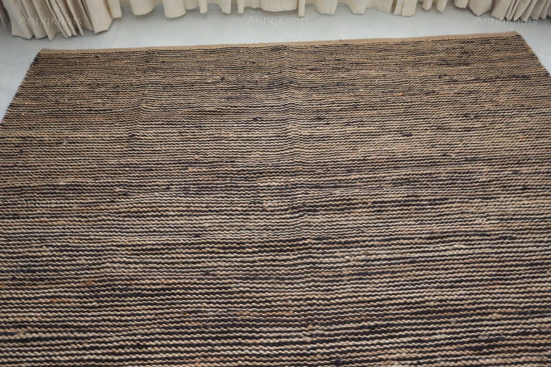 Tie-Dye Jute Area Rug | Chunky Minimalist Runner image 3