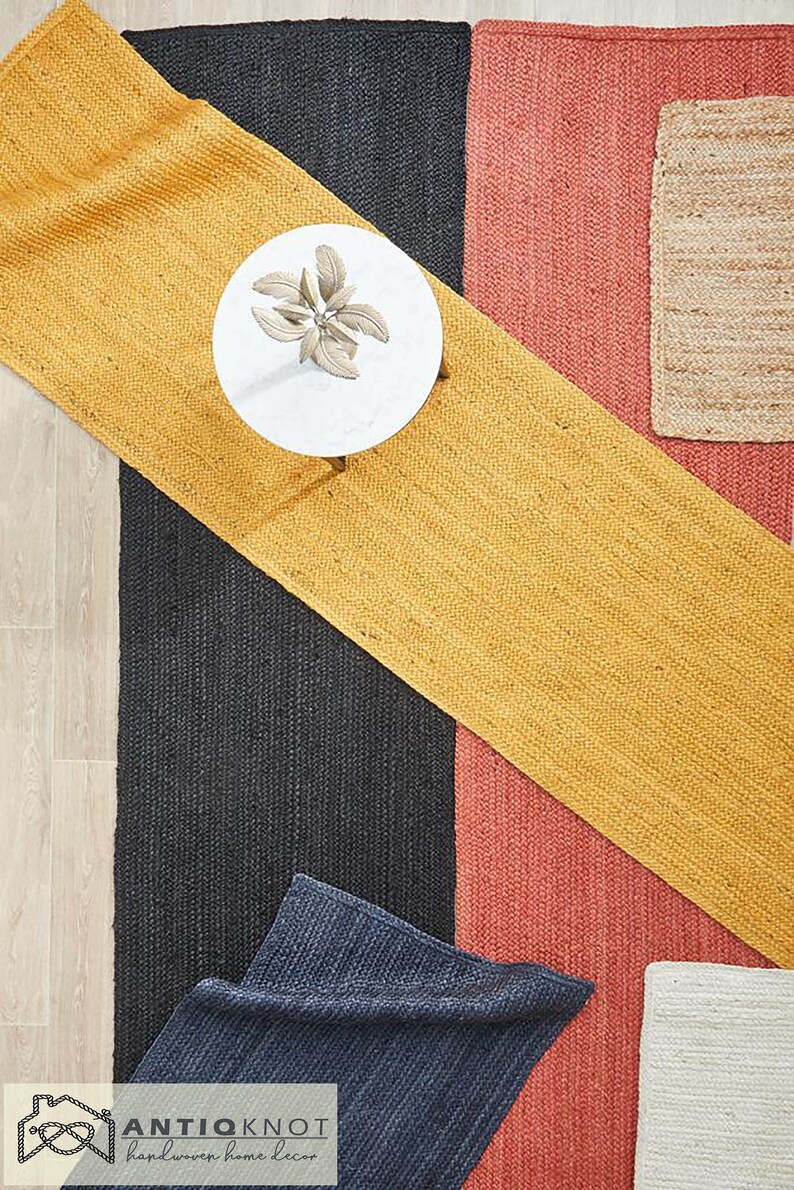 Antiqknot Handbraided Natural Jute Rug Etsy