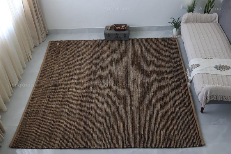 Tie-Dye Jute Area Rug | Chunky Minimalist Runner image 5