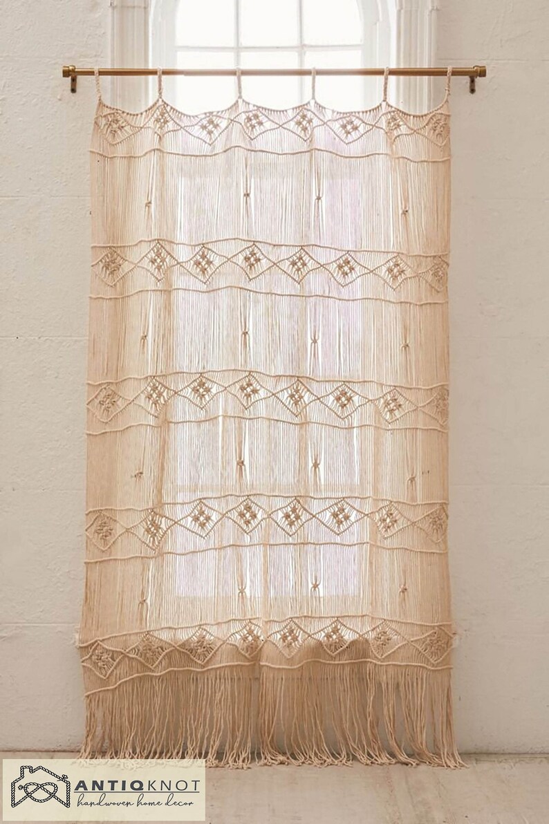 Makramee Türvorhang große Hochzeit Kulisse Wandbehang Etsy
