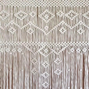 Makramee Türvorhang | Hochzeit Kulisse, Raumteiler, 100% Baumwolle