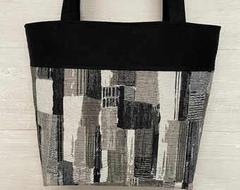 City Blocks Upholstery Fabric Purse