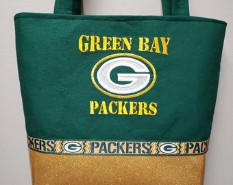 Green Bay Packers Purse with a Vinyl Bottom