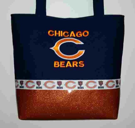 Chicago Bears Purse With a Vinyl Bottom Etsy