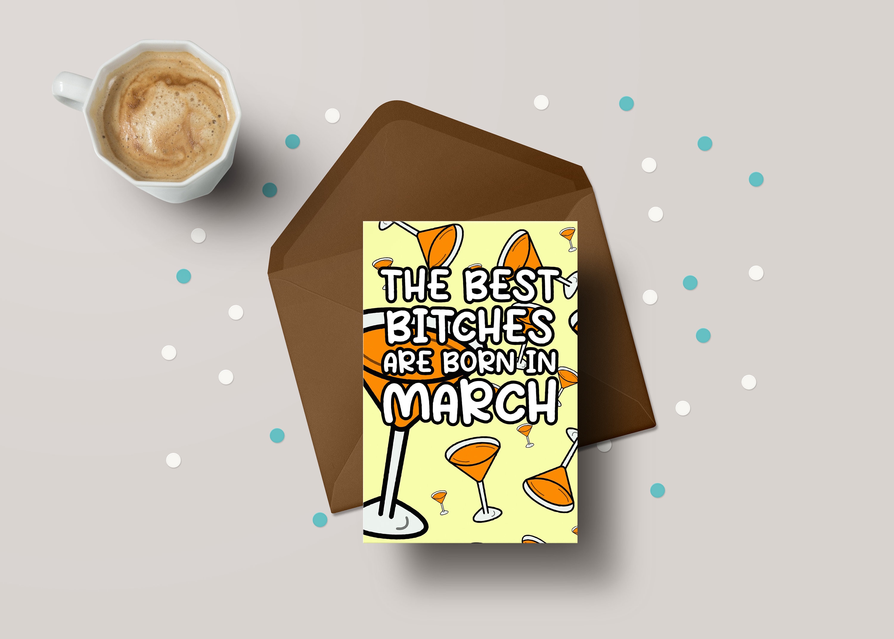 Funny March Birthday Card - Personalised for Best Bitches Born in March