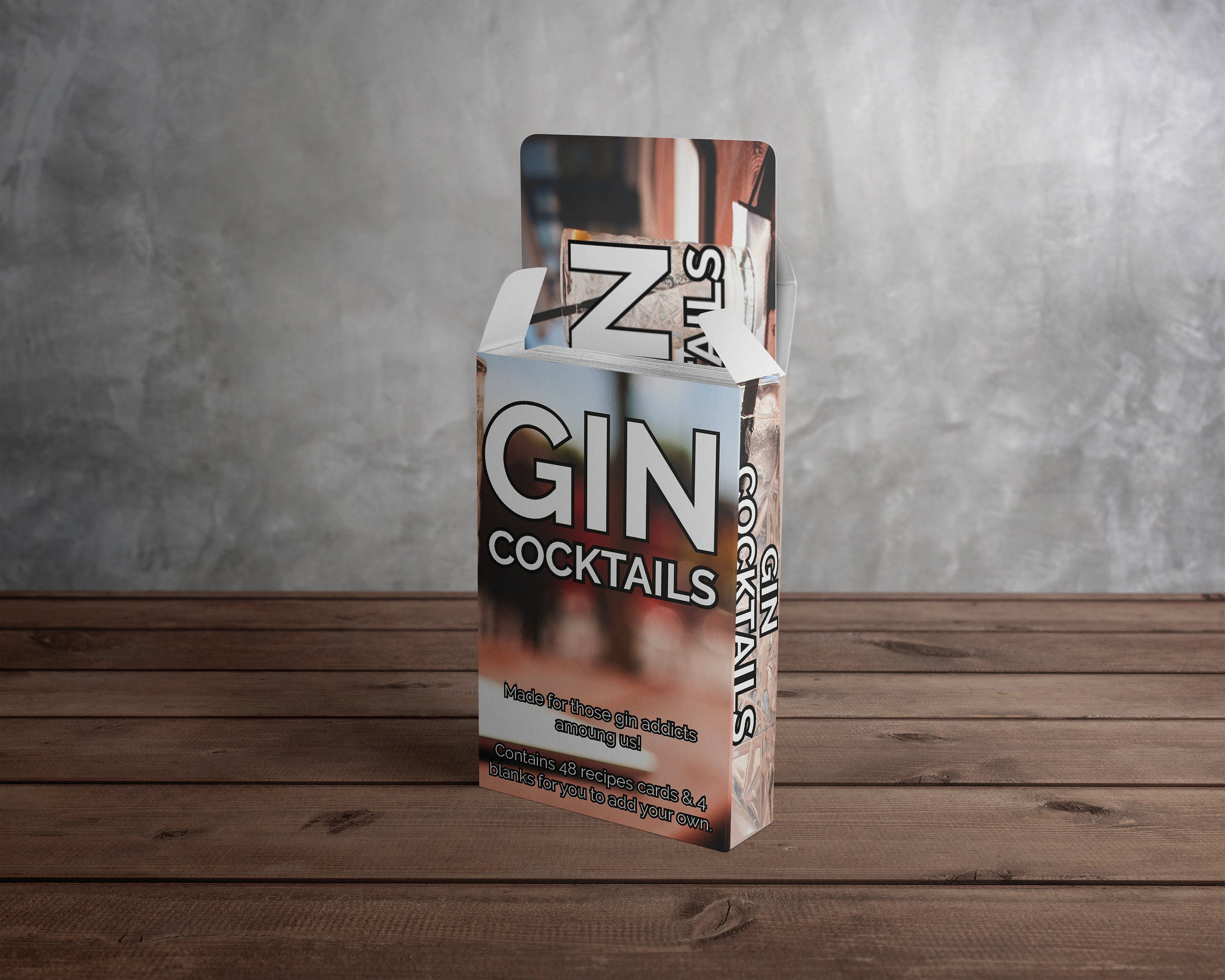 Gin Cocktail Recipe Cards - 52 Cocktails - Date Night & Party Gift