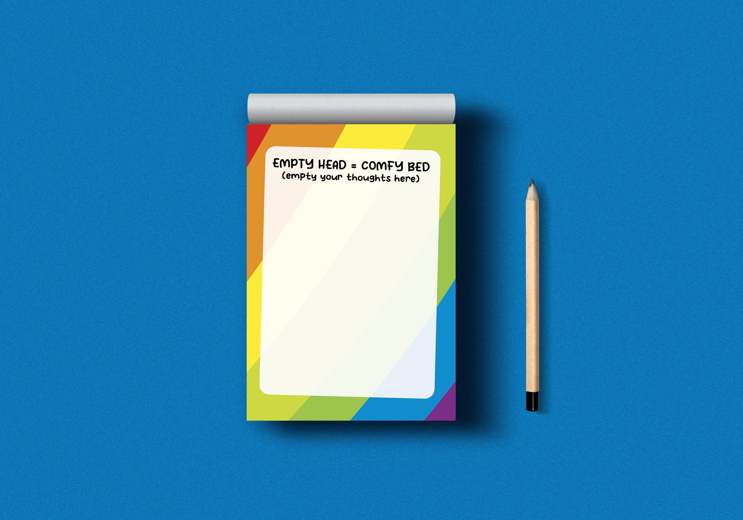 Mental Health A6 Notepad – Empty Head Comfy Bed Pad