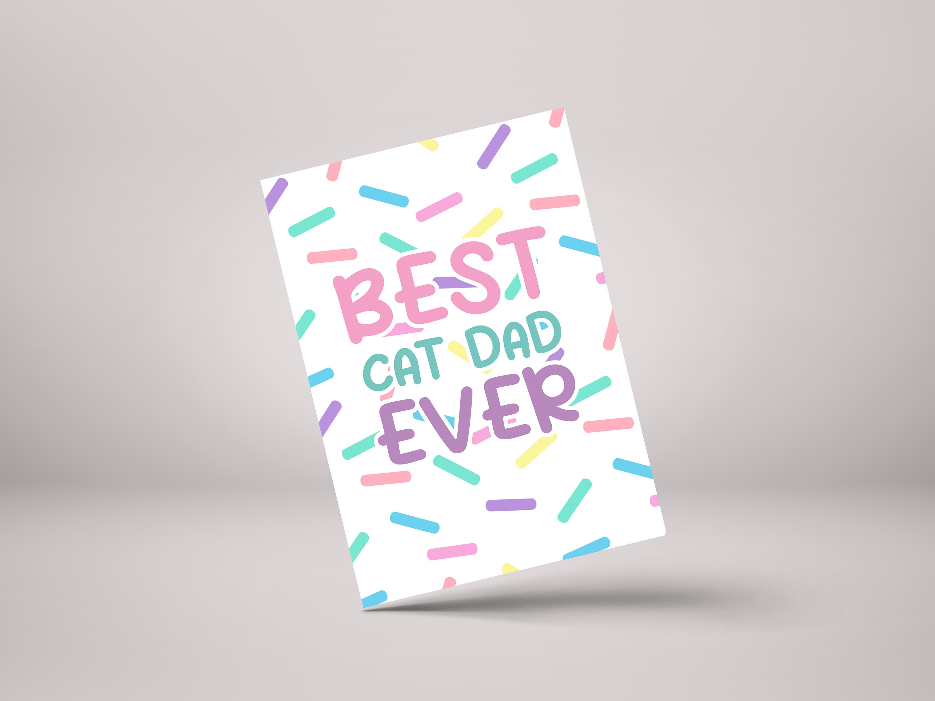 Best Cat Dad Ever Funny Birthday Card for Cat Dads