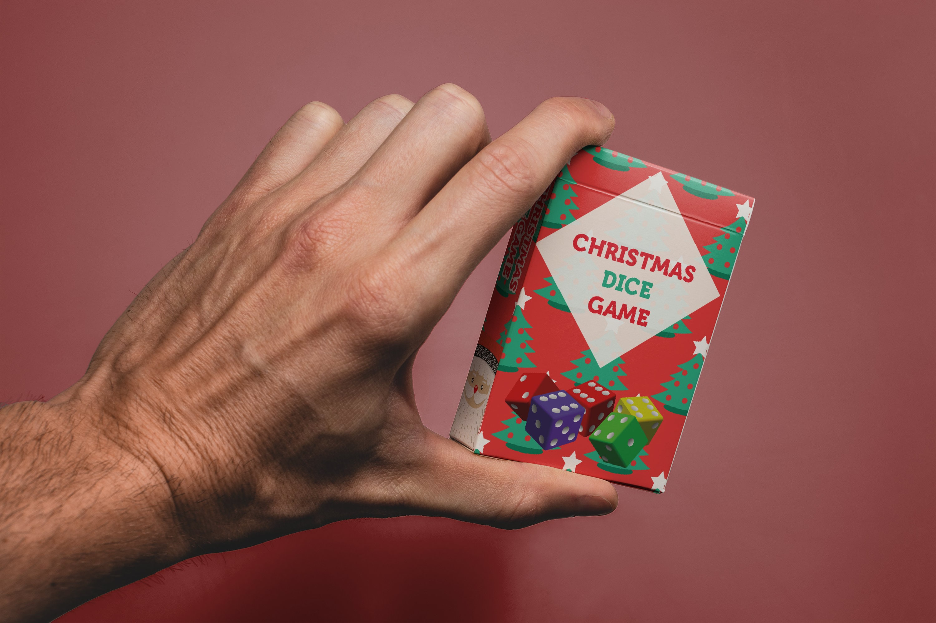 Christmas Dice Game - Fun Family Card Game, 42 Game Cards