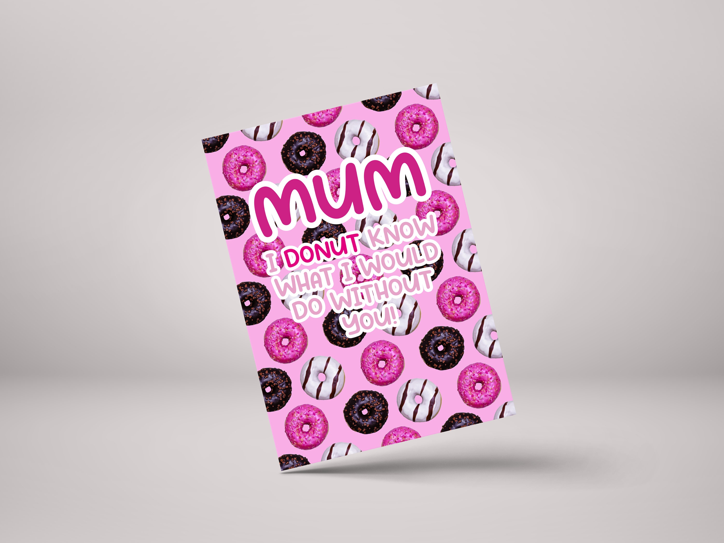 Funny Mum Donut Personalised Greeting Card - Mother's Day