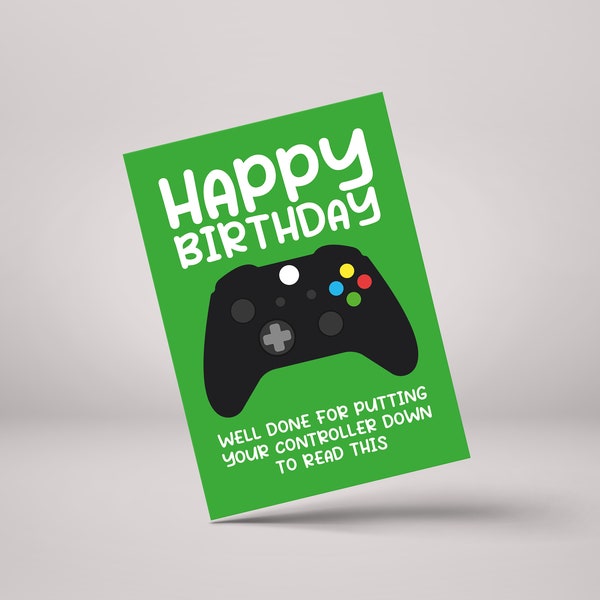 Xbox Birthday Cards Etsy UK