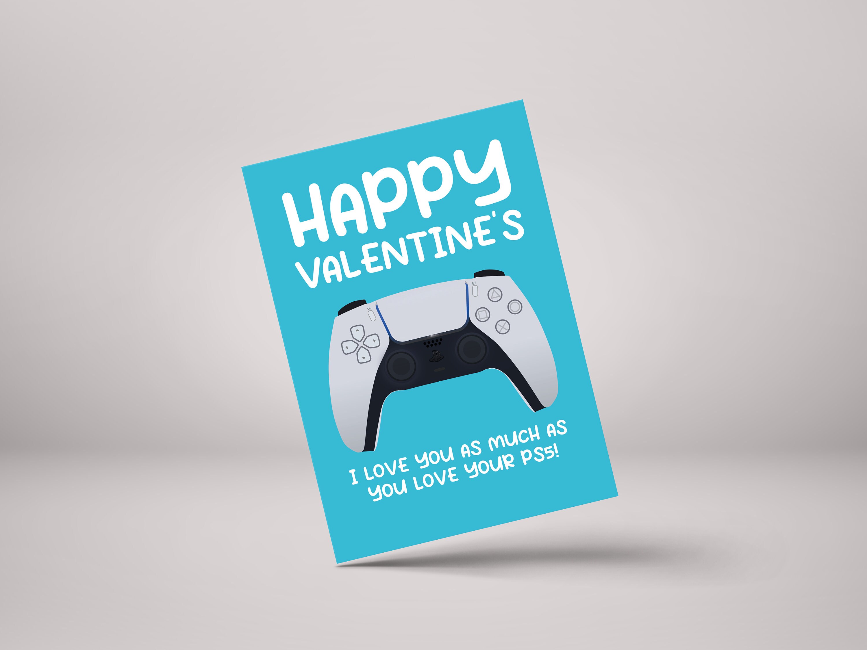 Gamer PS5 Valentine Card - Funny I Love You Card for Him/Her