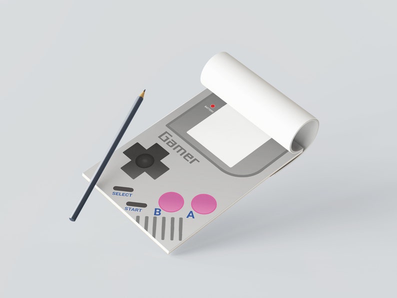 Gameboy Notepad, A6 Gaming Notebook, Retro Gamer Gift