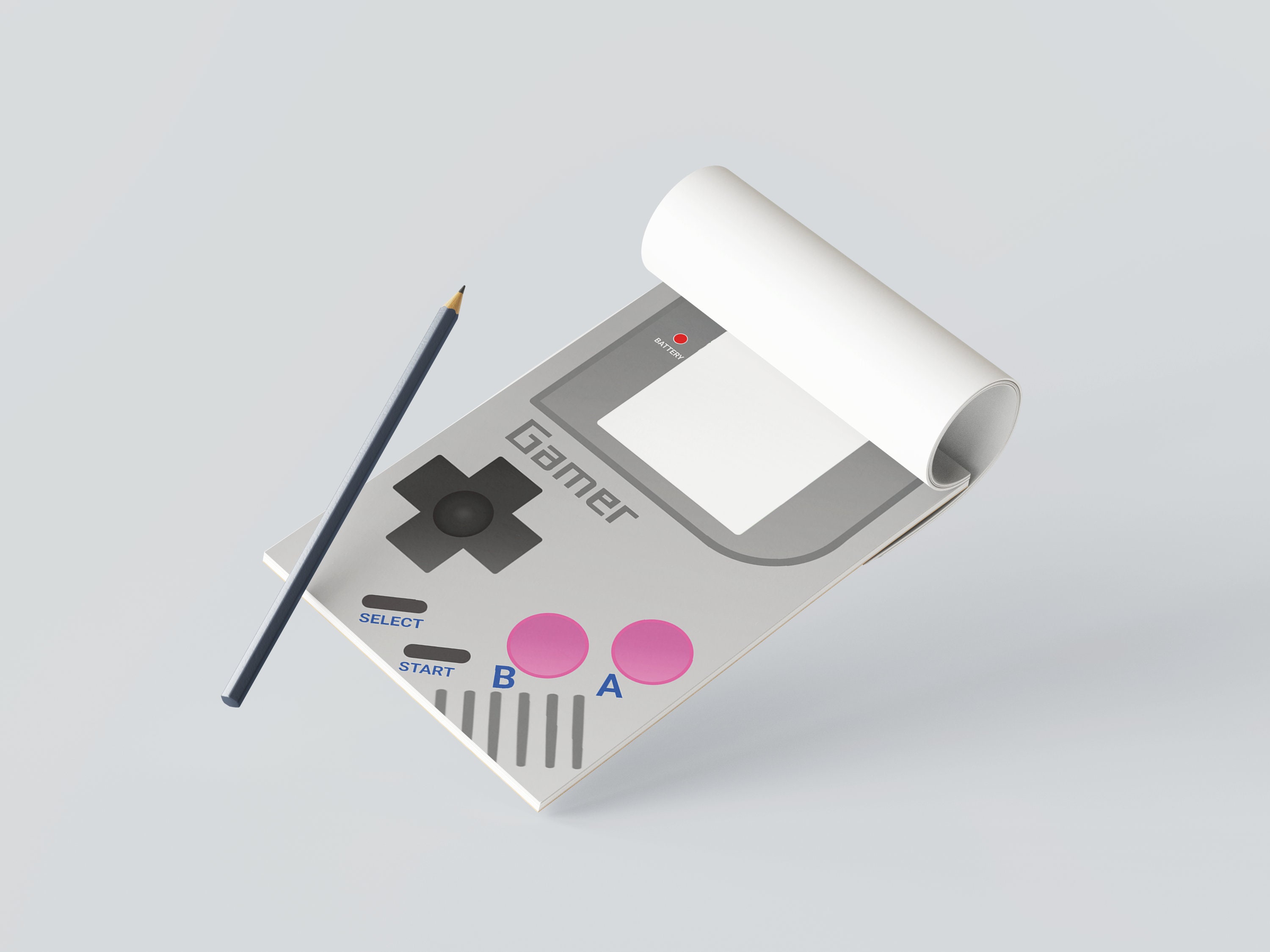 Gameboy Notepad, A6 Gaming Notebook, Retro Gamer Gift