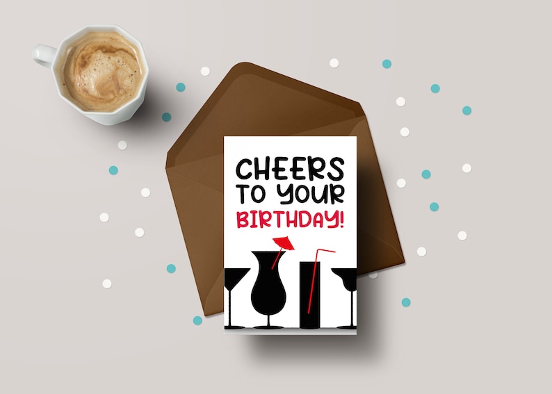 Funny Cocktail Birthday Card for Friend - Friend Birthday Best Friend - Che