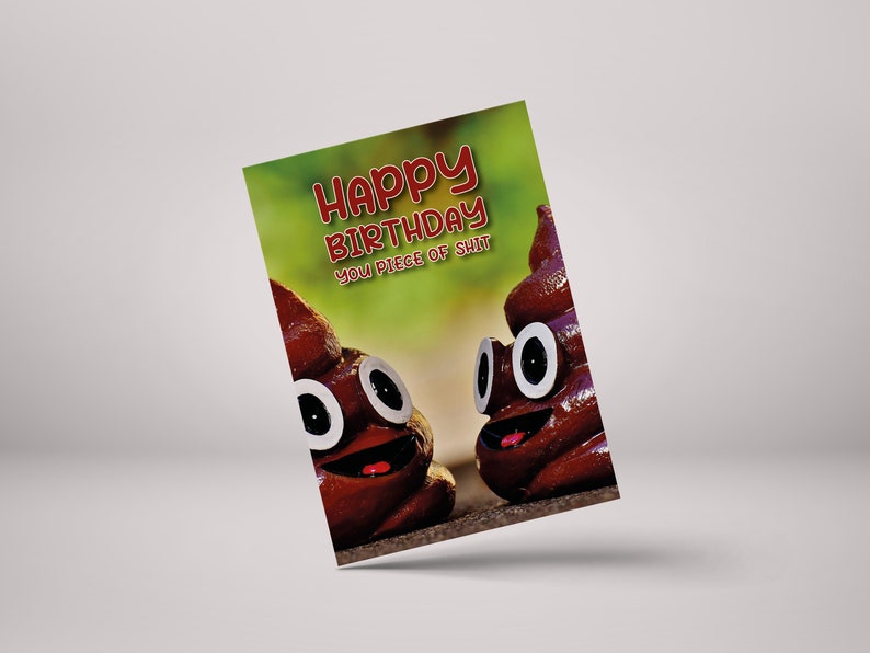 Funny Birthday Card for Friend - Rude Profane Greeting for Him/Her