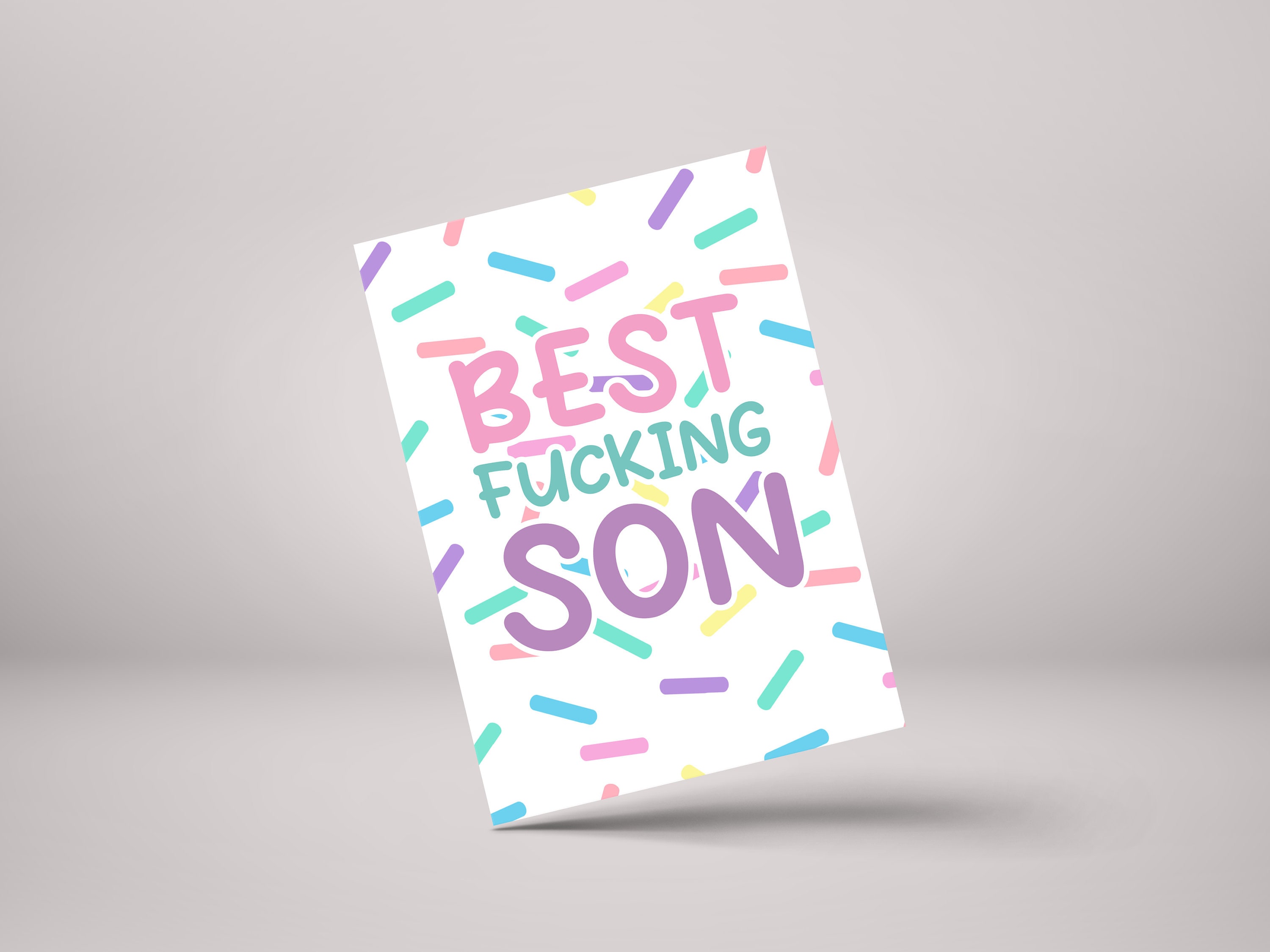 Best F*cking Son Birthday Card - Funny Greeting for Son