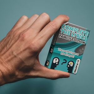 Juego familiar Complete the Lyrics: 52 cartas de juego (juego para niños y adultos, juego de Navidad y juego festivo)