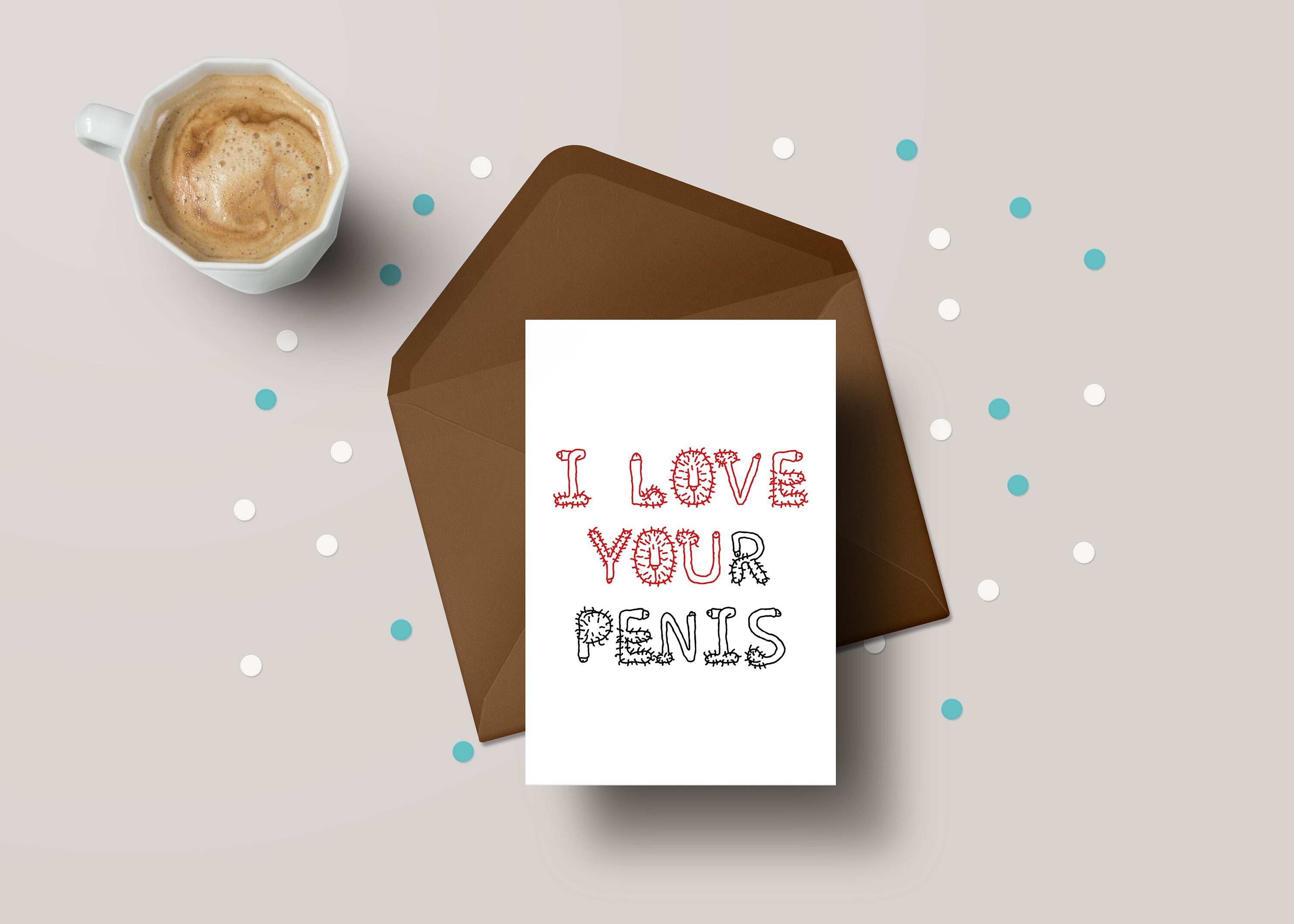 I Love Your Penis Rude Valentine Card for Boyfriend, Fiance, Husband