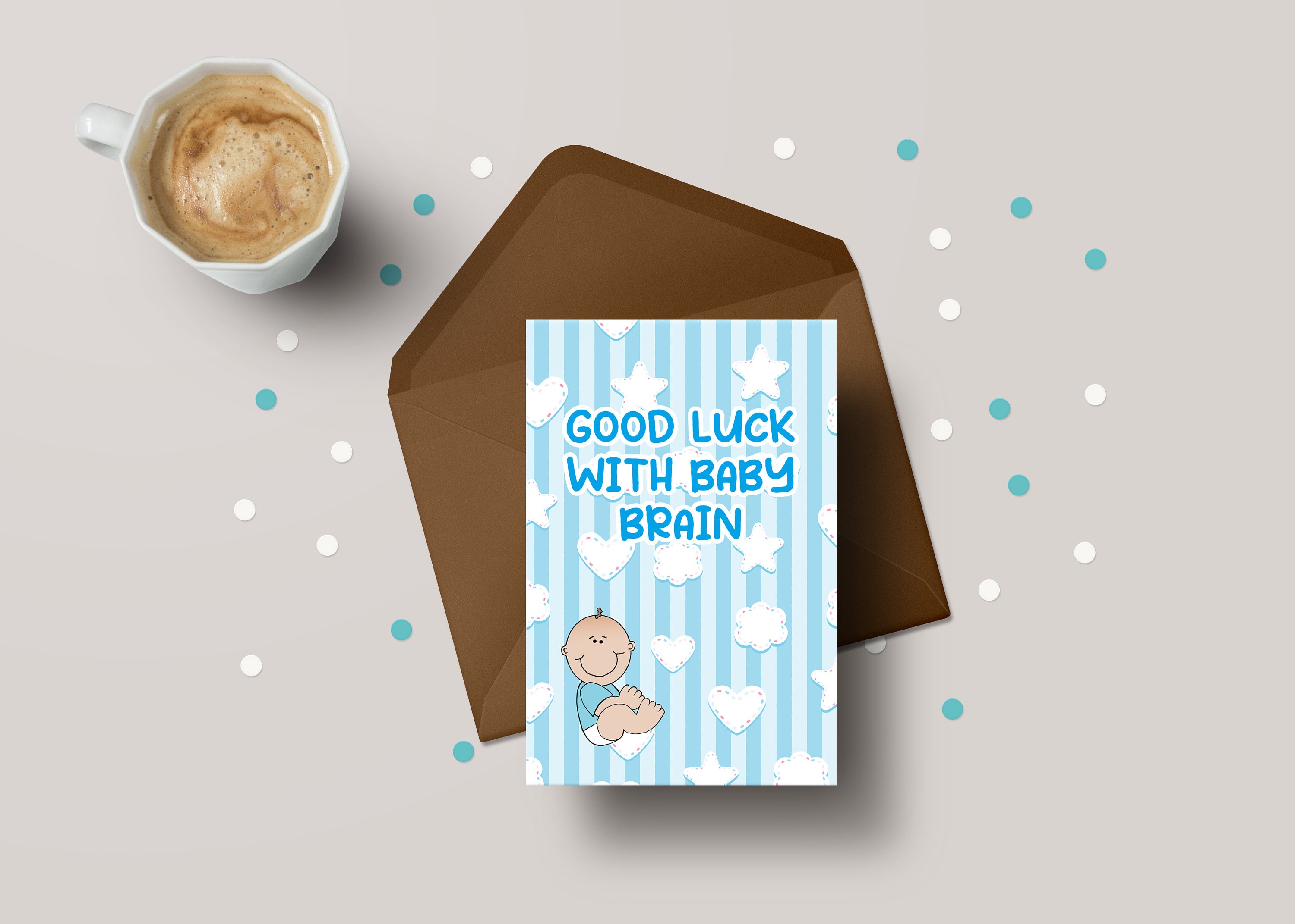 Good Luck Baby Brain! Pregnancy Baby Shower Card for Expectant Mum