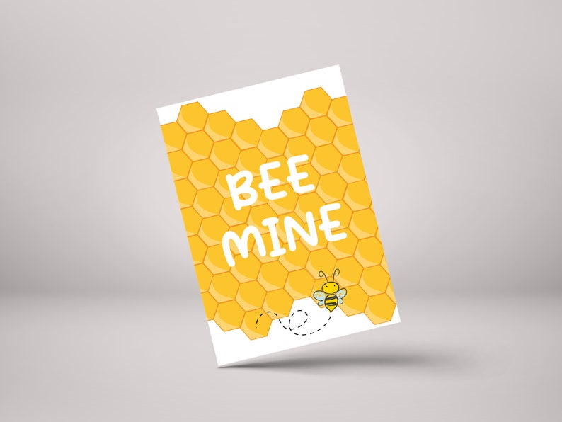 Valentines Bee Card for Husband Wife - Personalised
