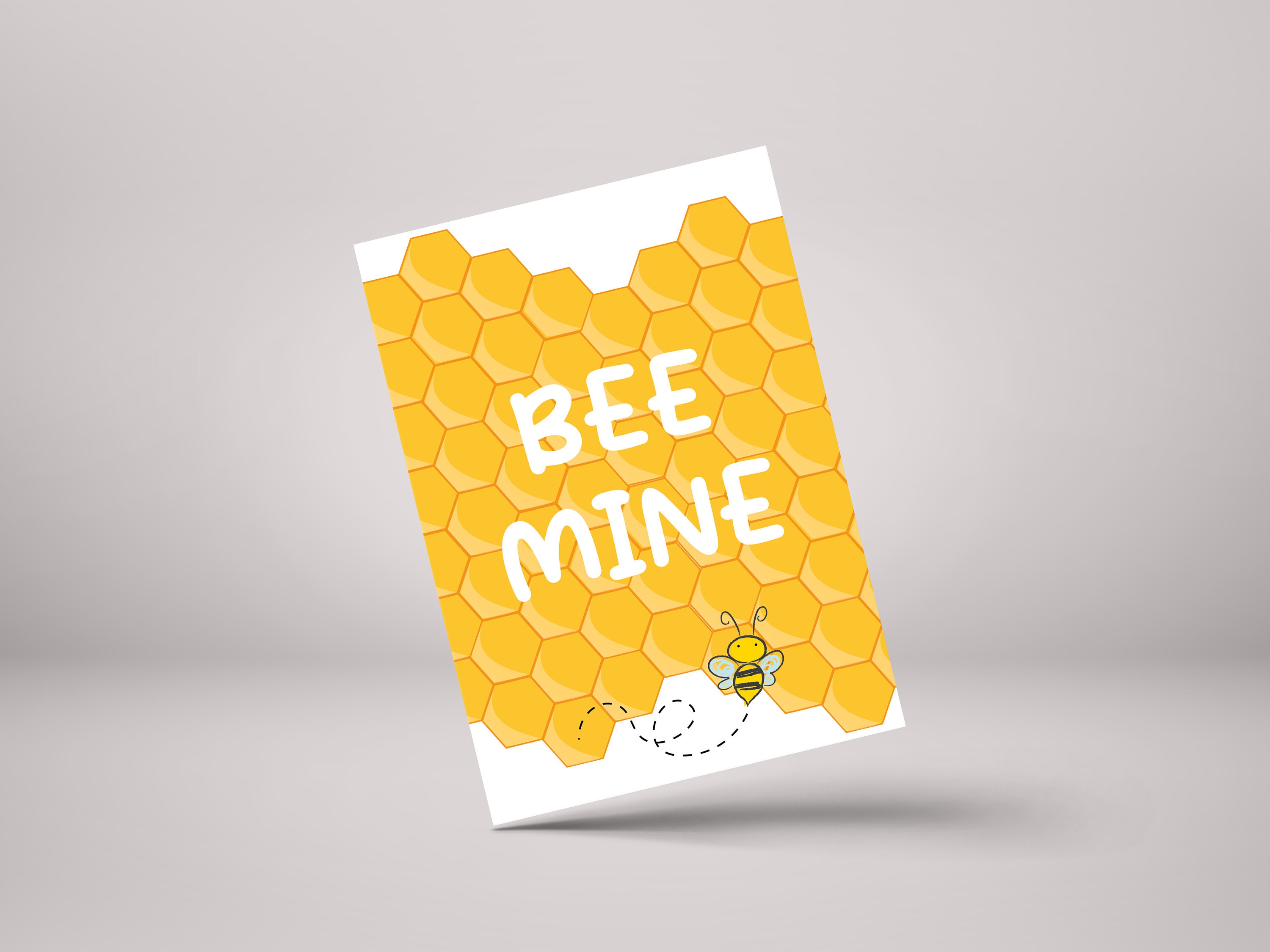 Valentines Bee Card for Husband Wife - Personalised