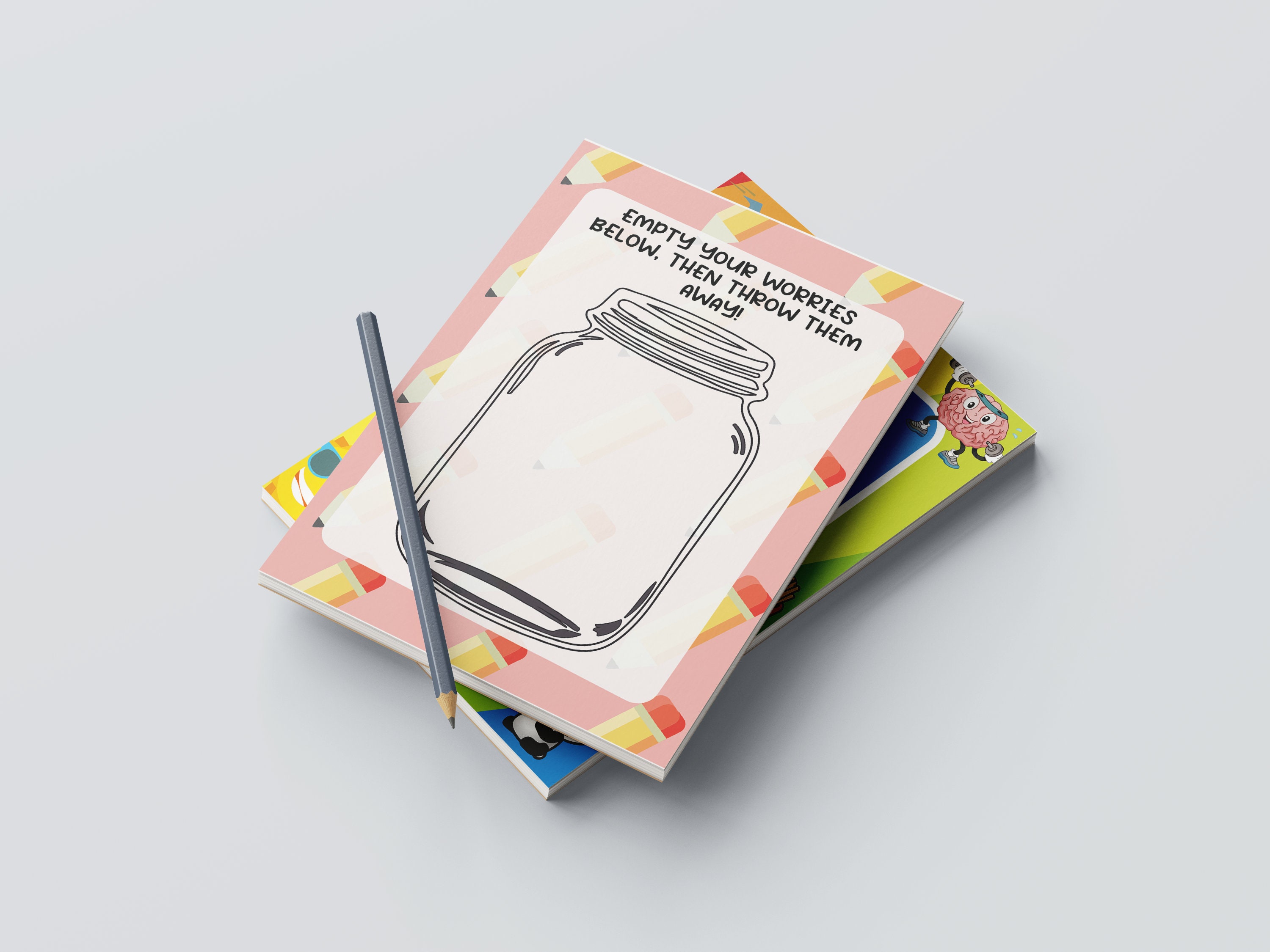Mental Health Notepad - Empty Worries, Self-Care & Wellbeing A6 Gratitude P