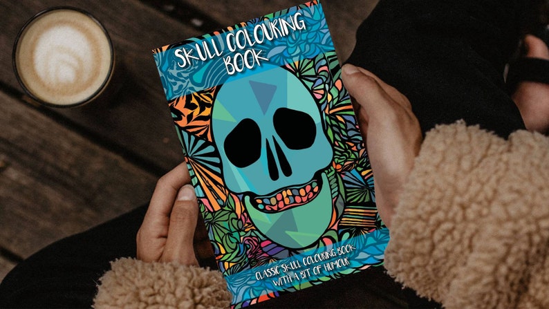 Adult Colouring Book: Skulls & Mandalas for Anti-Stress Relaxation