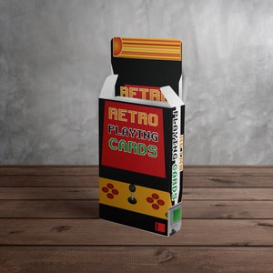 Retro Gamer Playing Cards - 52 Playing Cards - Card Pack, Stocking Filler / Birthday Present