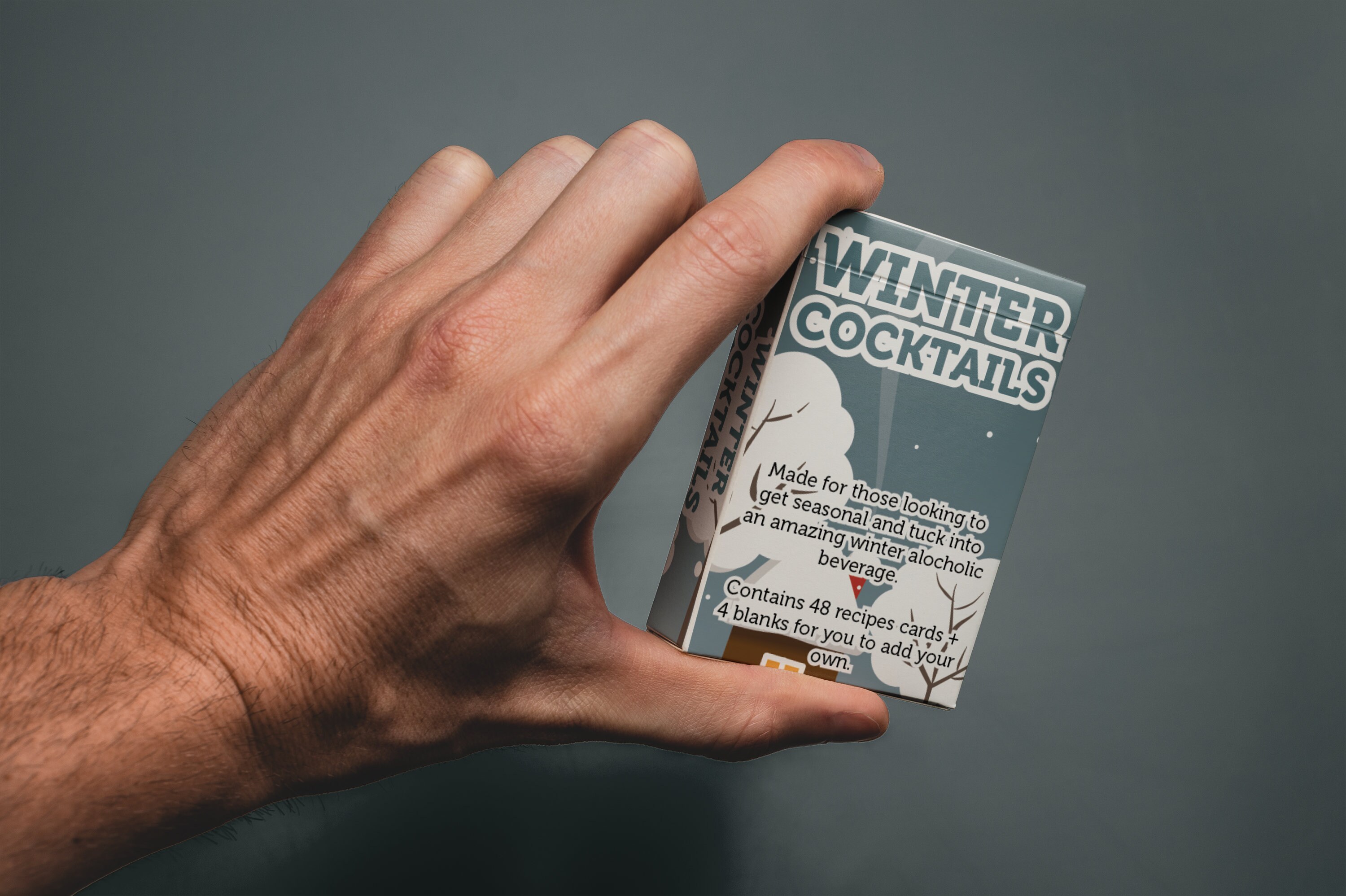 Winter Cocktail Recipe Cards - Date Night & Party Drink Making Set Gift for