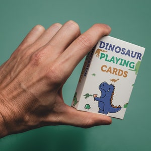 Jeu de cartes dinosaure moderne - 52 cartes à jouer - jeu de cartes, remplisseur de bas / cadeau d'anniversaire