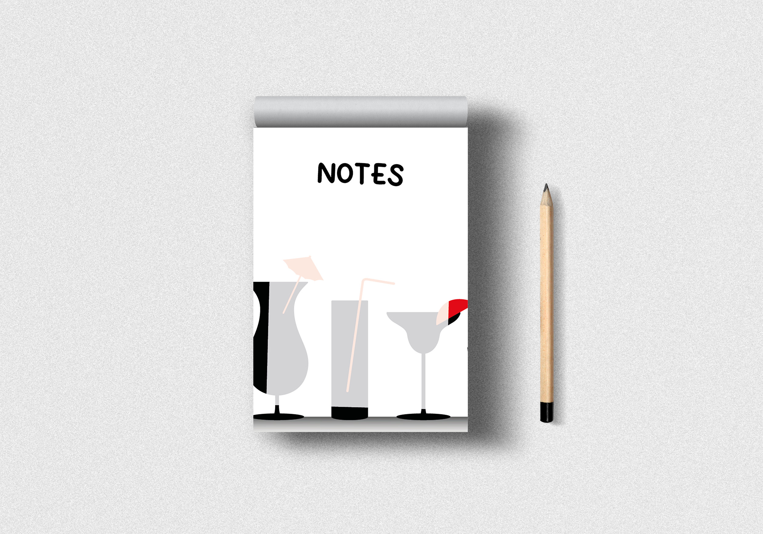 Cocktail Notepad, A6 Notepad for Recipes & Drinks